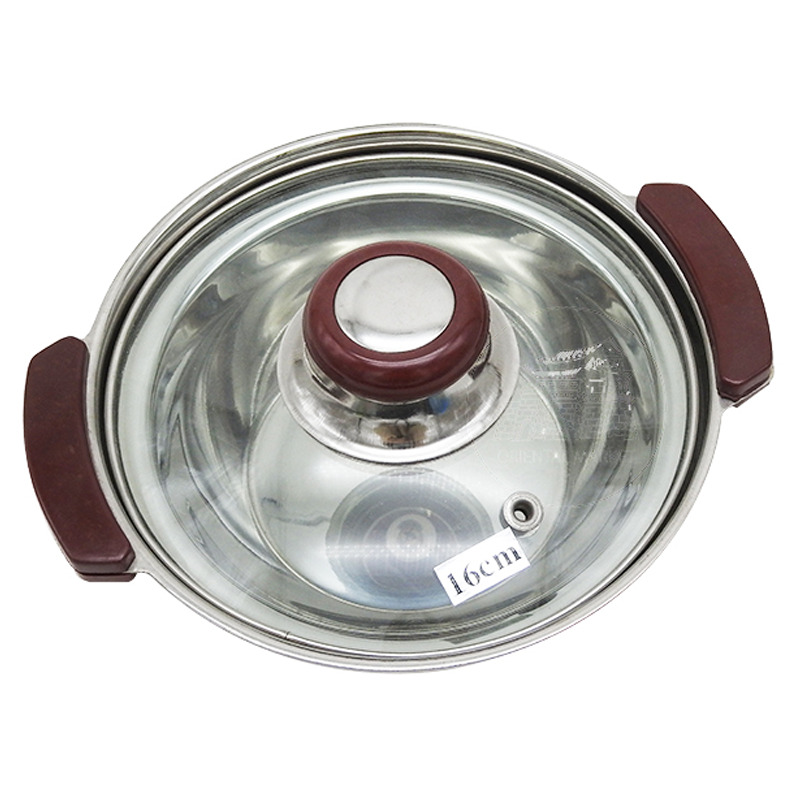 CAZUELA CON TAPA CRISTAL  钢煲仔带玻璃盖 24u