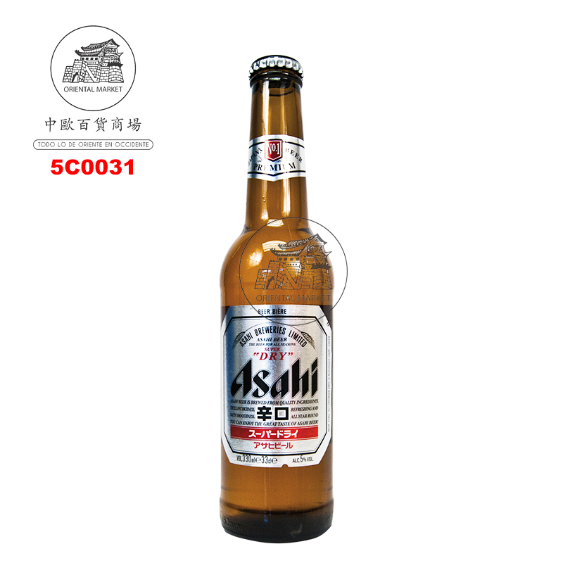 [501857/5C0031] CERVEZA (5,2%) JAPONESA *ASAHI* 朝日辛口啤酒 330ml/24