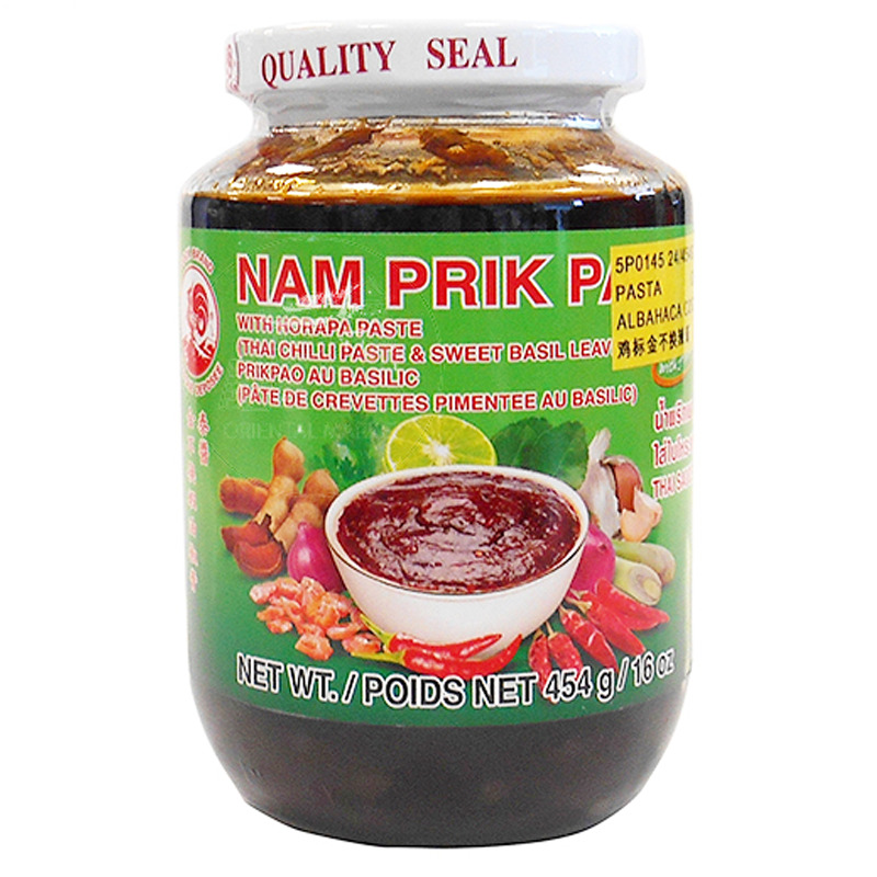 [502320/5P0145] PASTA CHILI ALBAHACA Y OSTRA *COCK* 鸡标金不换辣酱 454g/24