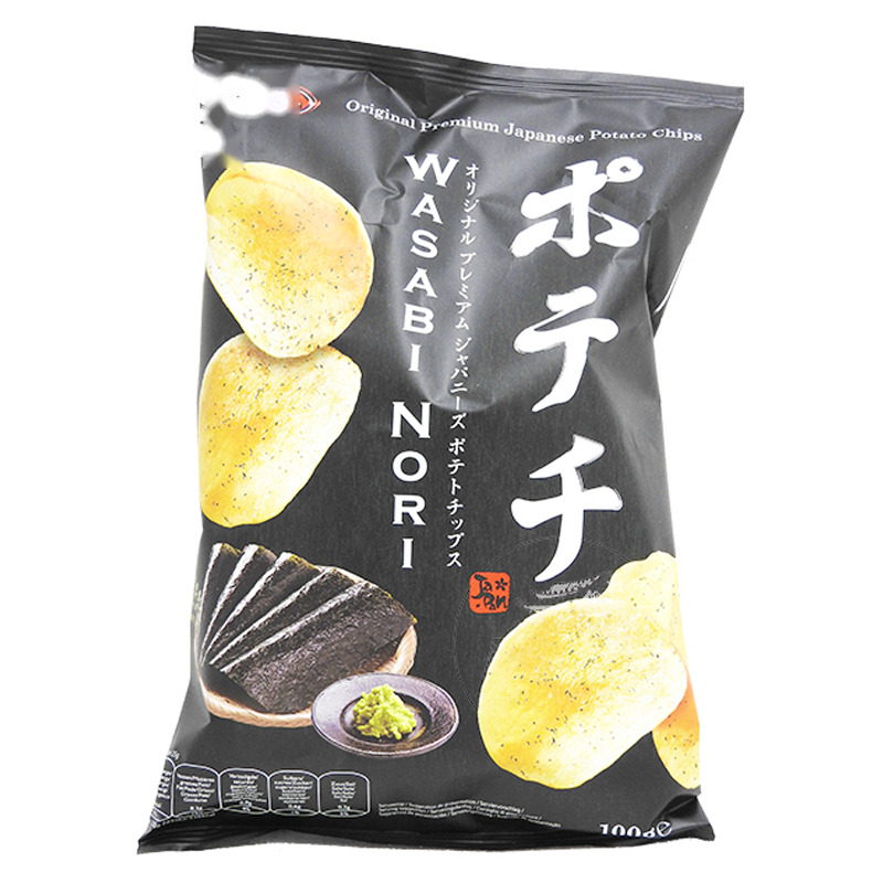 [500989/5C0771] CHIPS WASABI NORI POTECHI *KOIKEYA* 日本芥末味薯片 100g/12