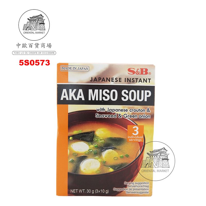 [502764/5S0573] SOPA MISO ROJO (AKA)*S&B* 日本红味噌汤包 30g/24