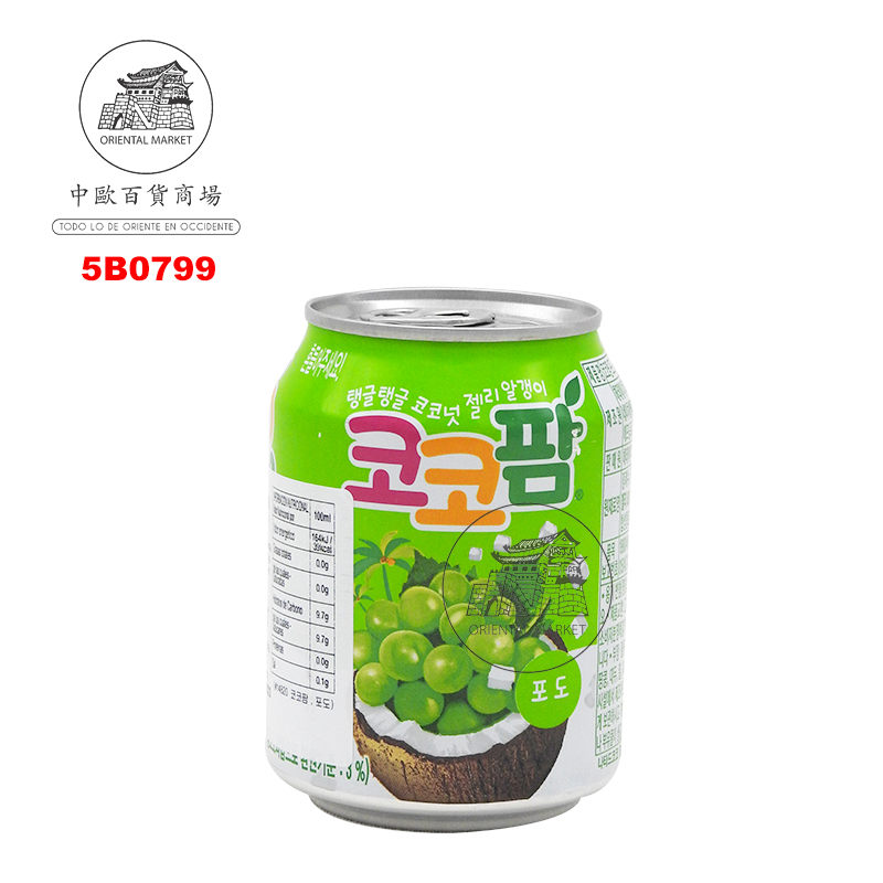 BEBIDA GASEOSA COCO Y UVA  椰子葡萄气泡水 238ml/24