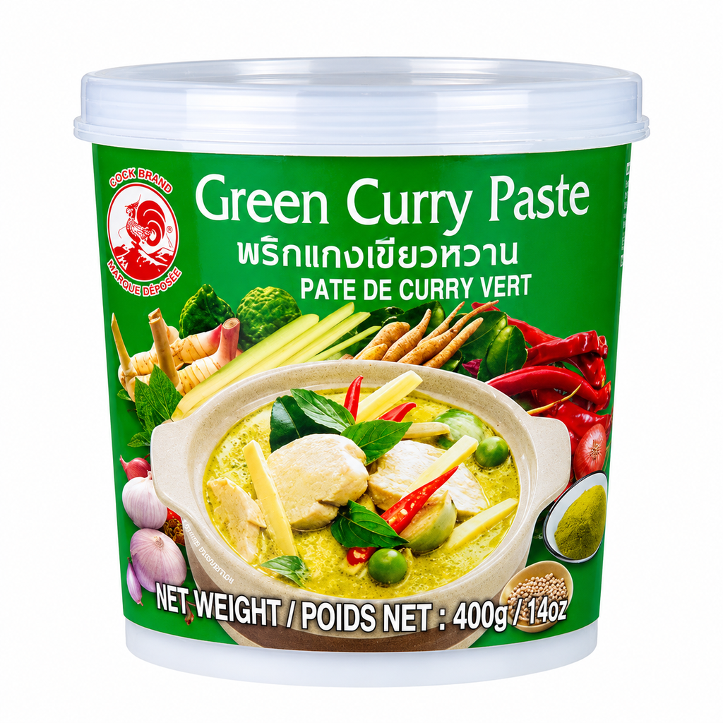 PASTA CURRY VERDE *COCK* 鸡标绿咖哩酱 400g/24