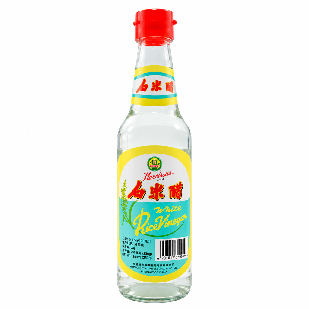 VINAGRE DE VINO BLANCO Y ARROZ *NARCISSUS* 水仙花牌白米醋 250ML/24
