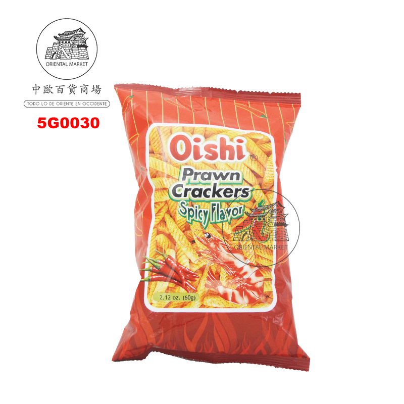 [501893/5G0030] CHIPS GAMBA (PICANTE) *OISHI* 上好佳(辣)虾条 60g/50