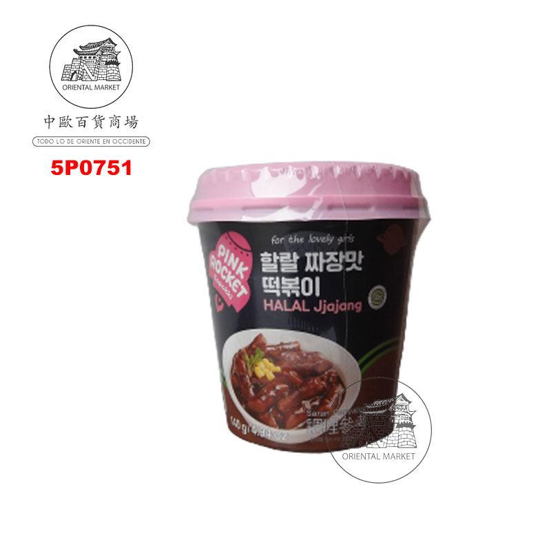 [502314/5P0751] PASTA ARROZ TOPPOKI JAJJANG *PINK ROCKET* 韩式炸酱炒年糕 120g/30