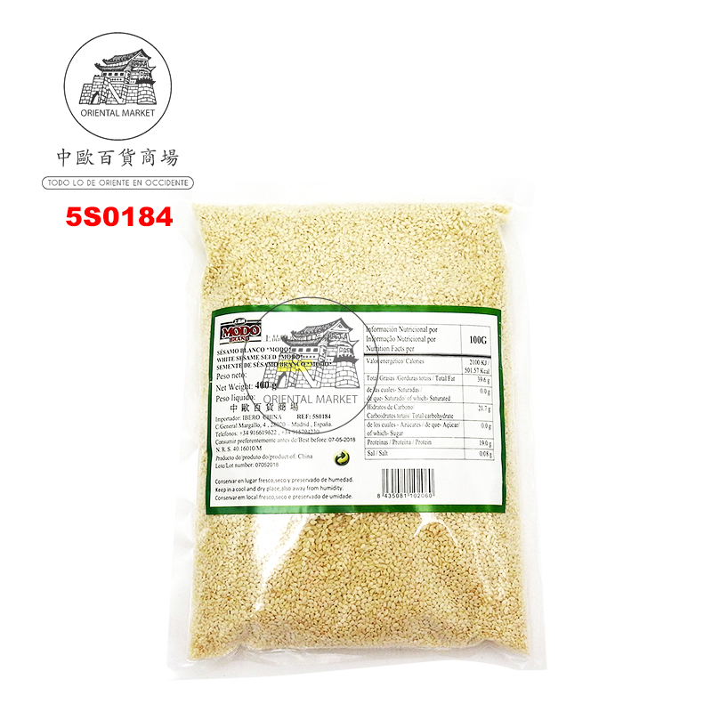 [502696/5S0184] SESAMO BLANCO *MODO* 上品纯白芝麻 400g/30