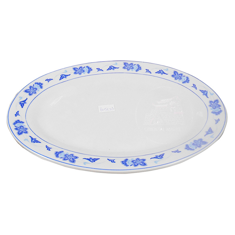 PLATO  瓷蓝荷彩长盘(29cm)