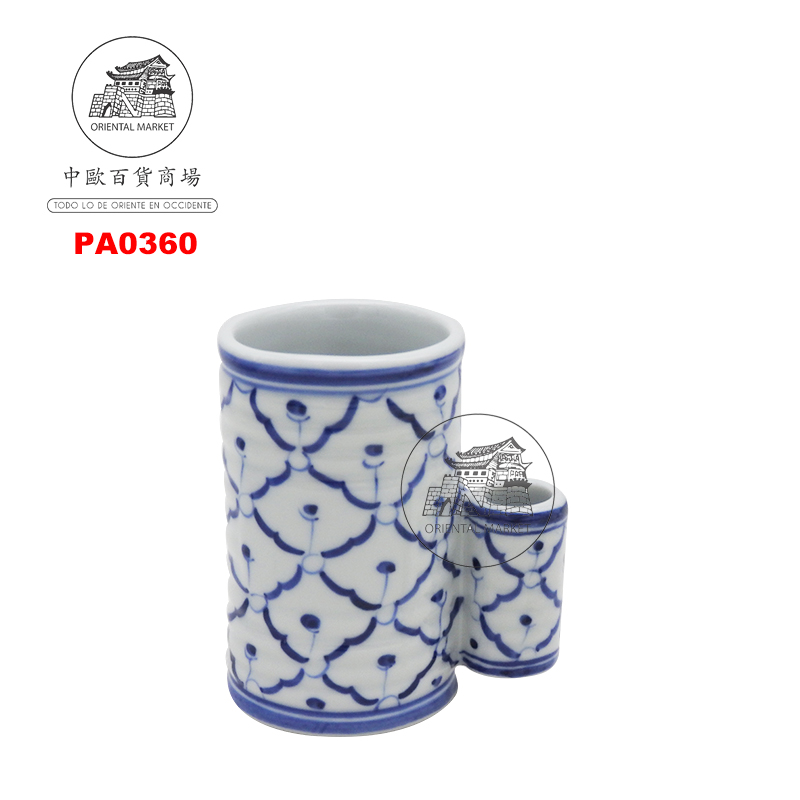 [900908/PA0360] ASIDERO SERVILLETA AZUL 泰蓝瓷毛巾筒 (8.5x10cm)/40