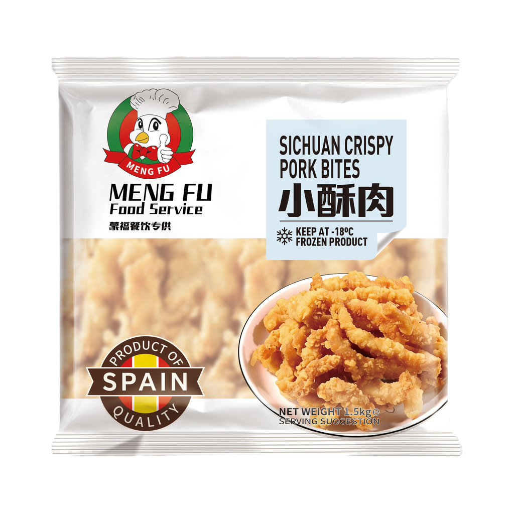 [200491/2C0121] TIRA CERDO CRUJIENTE CONGELADO *MENGFU* 蒙福冻小酥肉 1,5kg/3