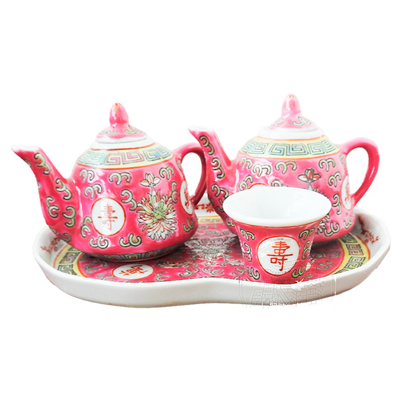 JUEGO TETERA CON COPAS   洪万寿小六头茶具 48