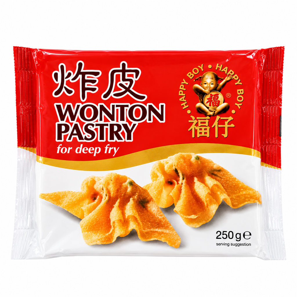 [200401/2P0114] PASTA WONTON PARA FREIR *HAPPY BOY* 福仔云吞炸皮  250g/48