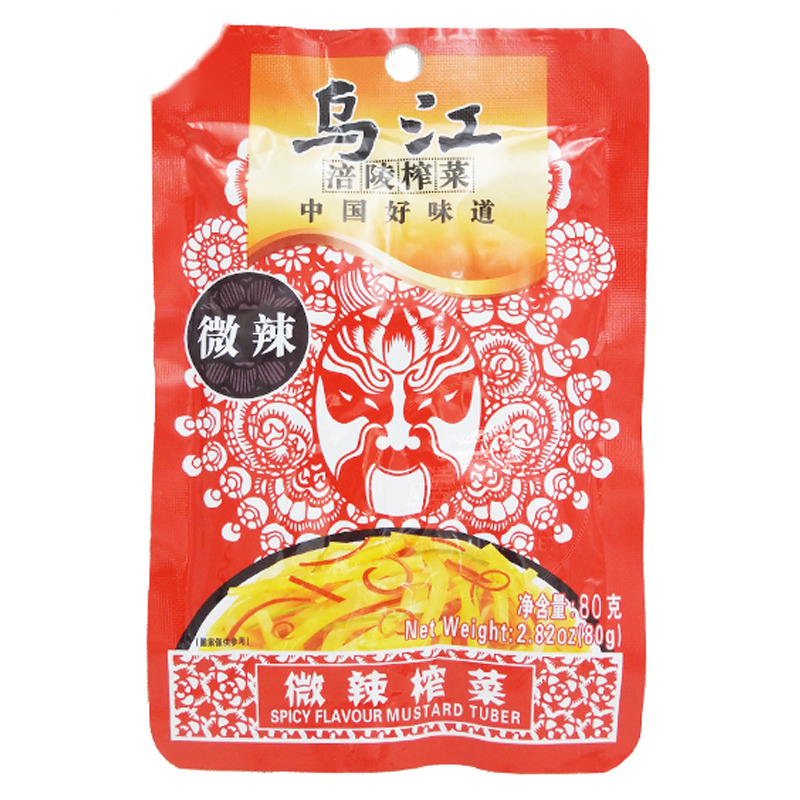 MOSTAZA CHAI CHOI PICANTE *WUJIANG* 乌江微辣榨菜 80g/100