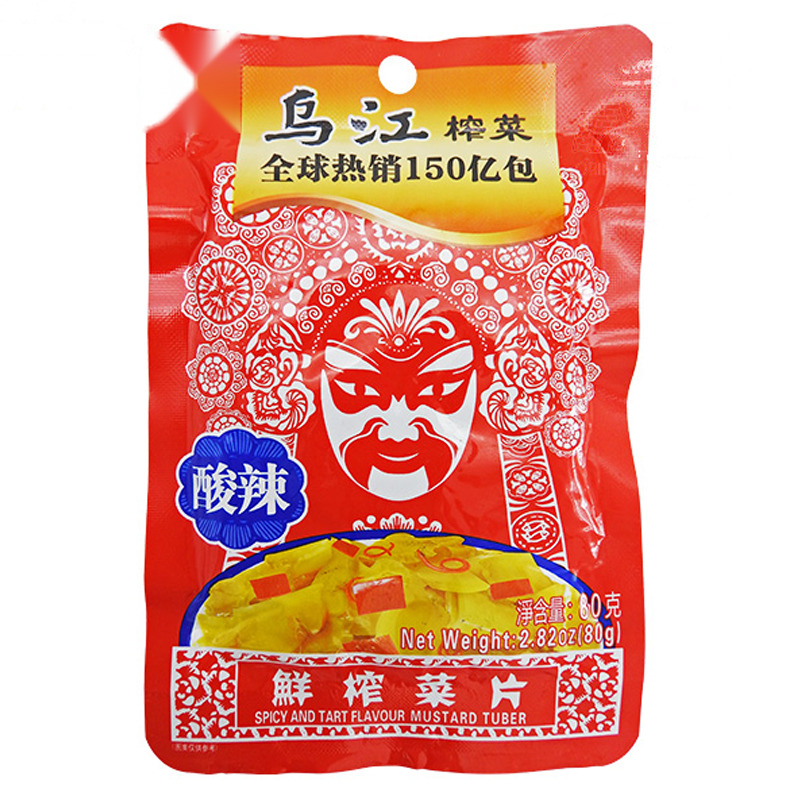 MOSTAZA AGRIPICANTE(AGRIPICANTE) *WUJIANG* 乌江酸辣鲜榨菜片 80g/100