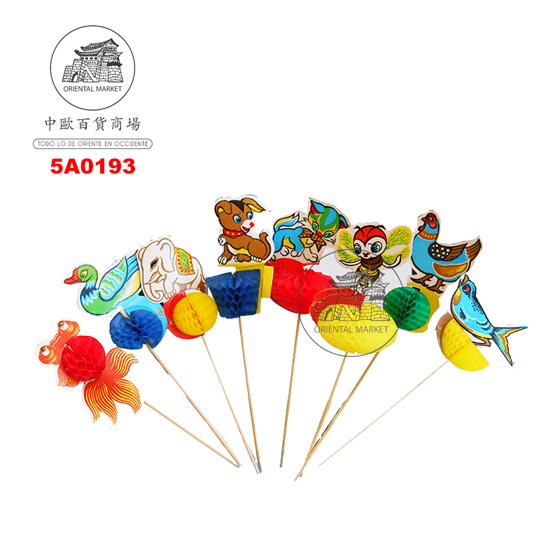 [900237/5A0193] ADORNO POSTRE   八款动物花签盒 /100