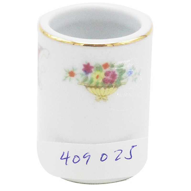 [900718/409025] PALILLERO    瓷金红花牙签筒 480u
