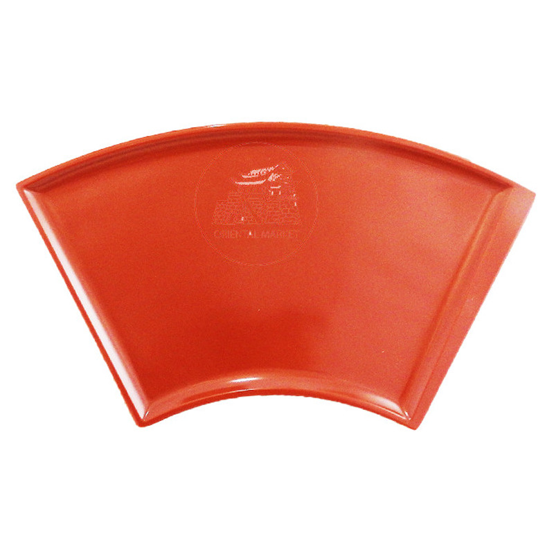 PLATO ABANICO *塑红黑11* 扇形盘 8u/8 (283X166MM)