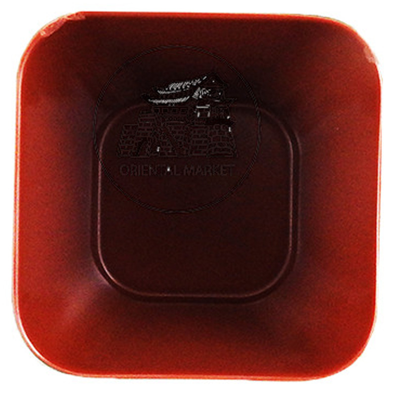 CUENCO CUADRADO *SQ603* 塑紅黑方碗  3.5cm/144
