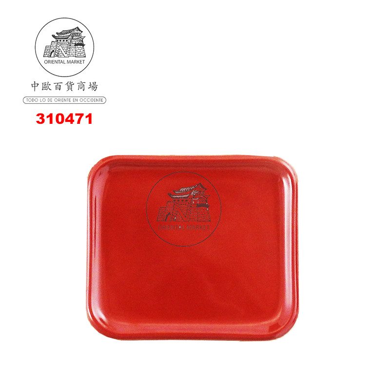 PLATO RECTANGULO (4.7) *J* 塑红黑方形寿司盘 24u/6