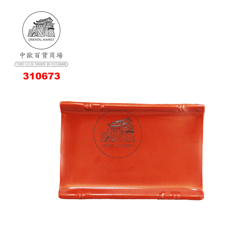 PLATO RECTAN VIOLENTA *JSQ507* 塑红黑长方盘 72