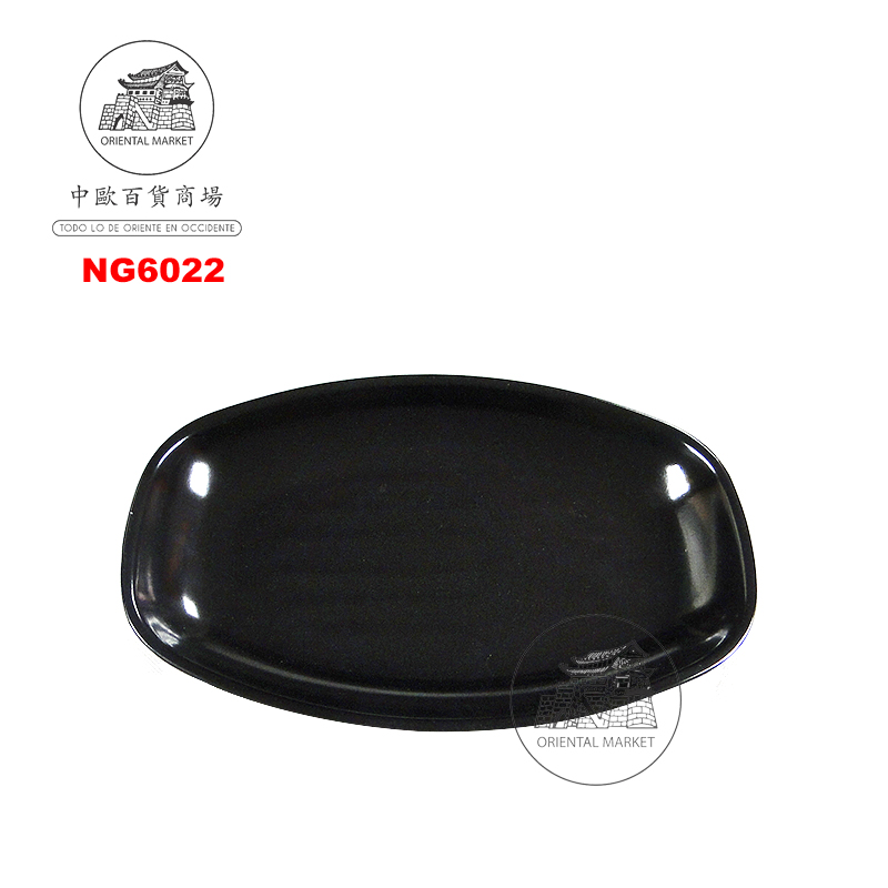 PLATO RECTANGULO *6022* 塑黑色小长判皿 20x14cm/216