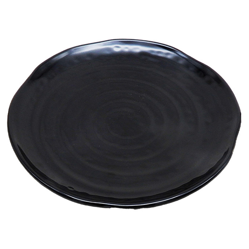 PLATO REDONDO *8009* 塑黑色蟠桃皿 24cm/48