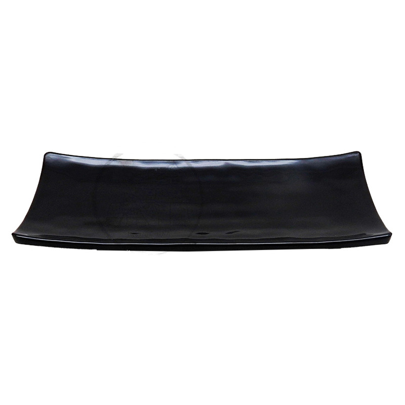 PLATO RECTA *8022* 塑黑色四角烧物皿 21cm x 8cm/96