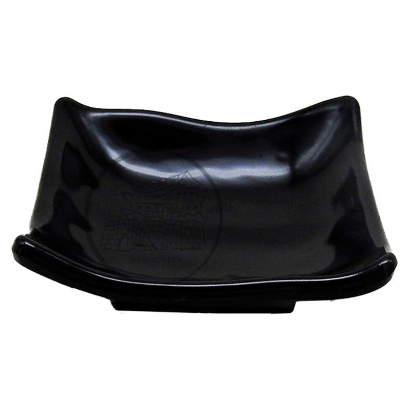 PLATO CUADRADO PARA SALSA *8025* 黑色四角沾酱碟 10cm/192