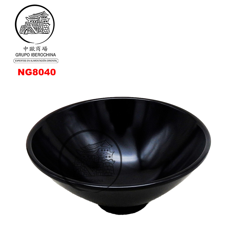 CUENCO NEGRO *8040* 塑黑色京平碗 /216