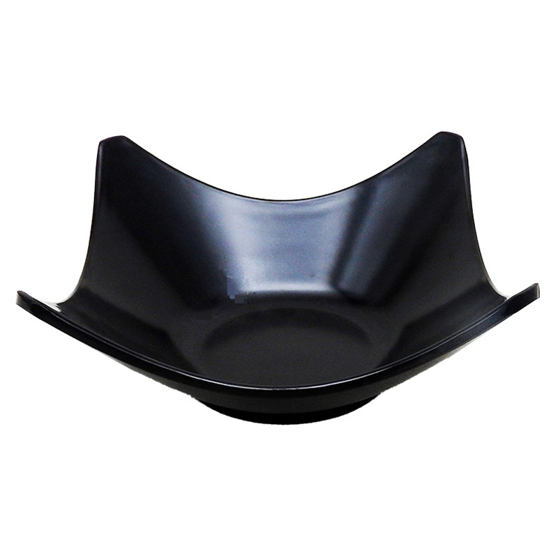 CUENCO CUADRADO *8086-1* 塑黑色角型缽 18cm/72