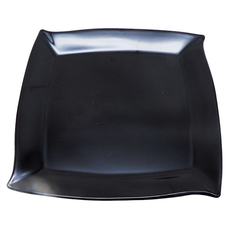 PLATO CUADRADO NEGRO *20* 塑黑色四角皿  48