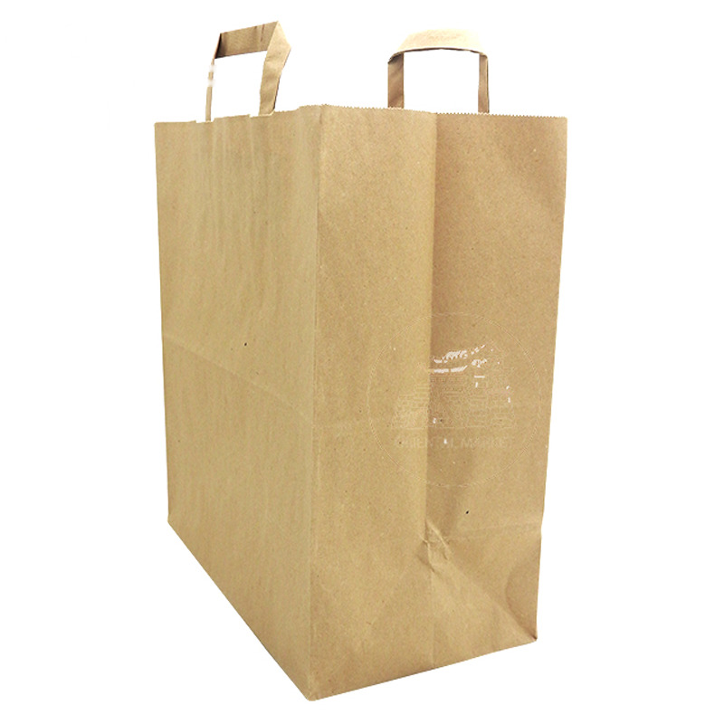 [900196/5B0326] BOLSA PAPEL SIN DISEÑO 牛皮纸外卖袋 (30x33x16.5cm)/50u/6