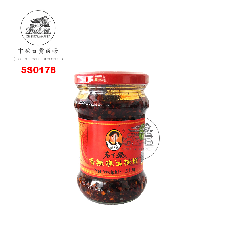[501239/5S0178] SALSA CHILI CON SOJA NEGRA *LGM* 老干妈香辣脆油辣椒 210g/24