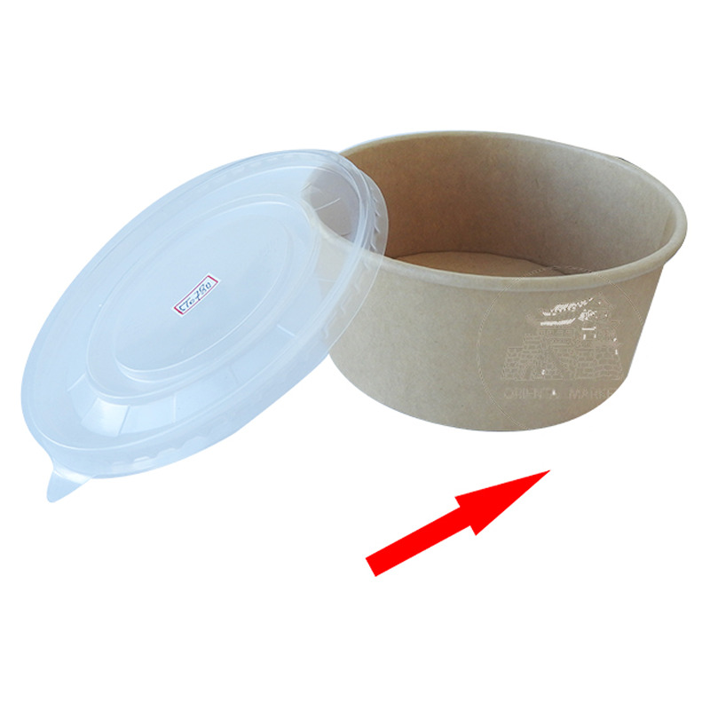 ENVASE PAPEL REDONDO 牛皮纸(圆)外卖盒 (165x145x75mm)/1300ml/300u/1