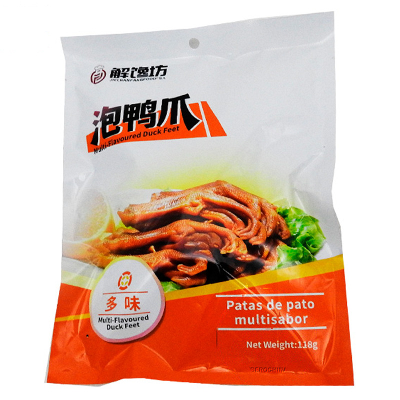 PATAS DE PATO MARINADA MULTISABOR *JIECHANFANG* 解馋坊多味鸭爪118g/24