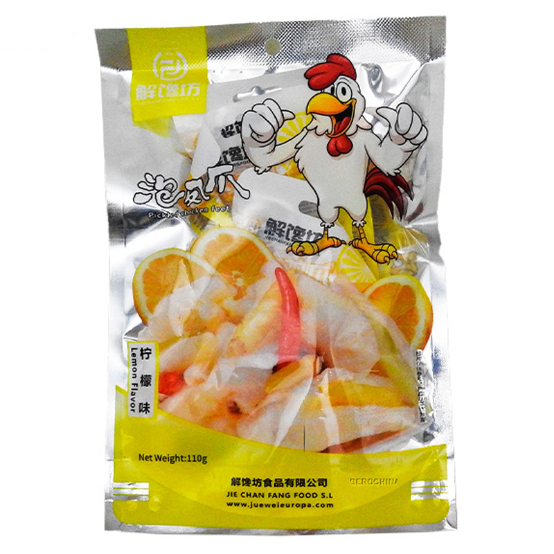 PATAS DE POLLO SABOR LIMÓN *JIECHANFANG* 柠檬味鸡爪 110g/24