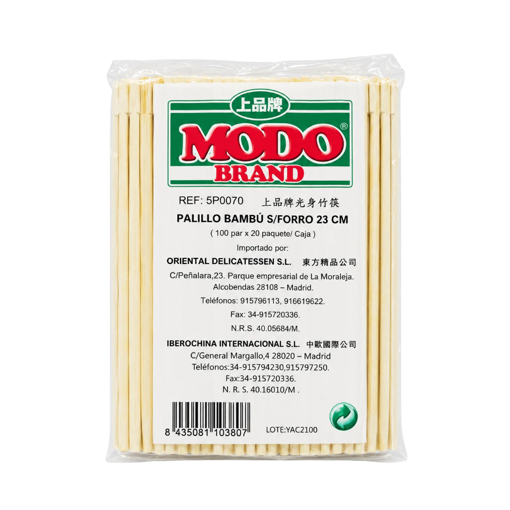 [900183/5P0070] PALILLO BAMBU (23cm) 上品牌光身竹筷 100u/30