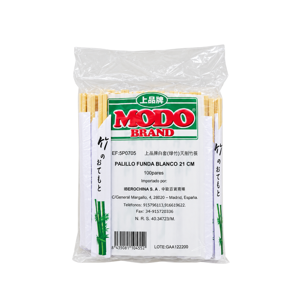 [900185/5P0705] PALILLO FUNDADA BAMBU *MODO* 绿竹天削竹筷 21cm/100u/30
