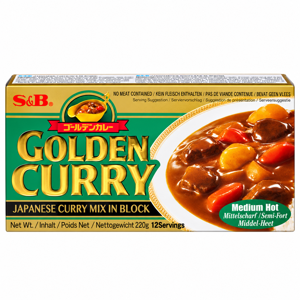 PASTILLA CURRY MEDIO PICANTE *S&B* 中辣咖哩块 220g/60