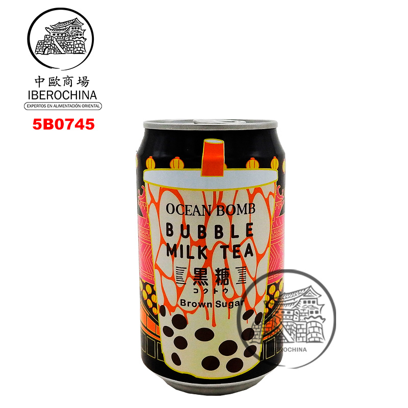 [501768/5B0745] BEBIDA TÉ AZUCAR MORENO *OCEAN BOMB* 黑糖珍珠奶茶 315ml/24