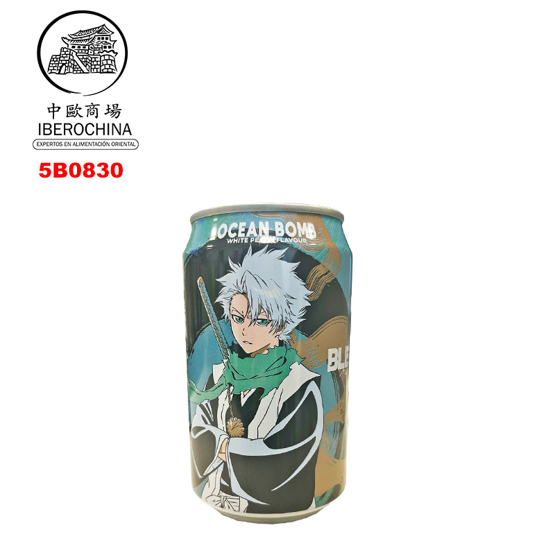 [501748/5B0830] BEBIDA MELOCOTON BLANCO (TOSHIRO) *OCEAN BOMB* 白桃风味汽泡水 330ml/24
