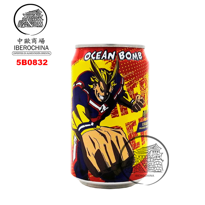 [501743/5B0832] BEBIDA MANGO PIÑA (ALL MIGHT) *OCEAN BOMB* 芒果凤梨风味汽泡水 330ml/24