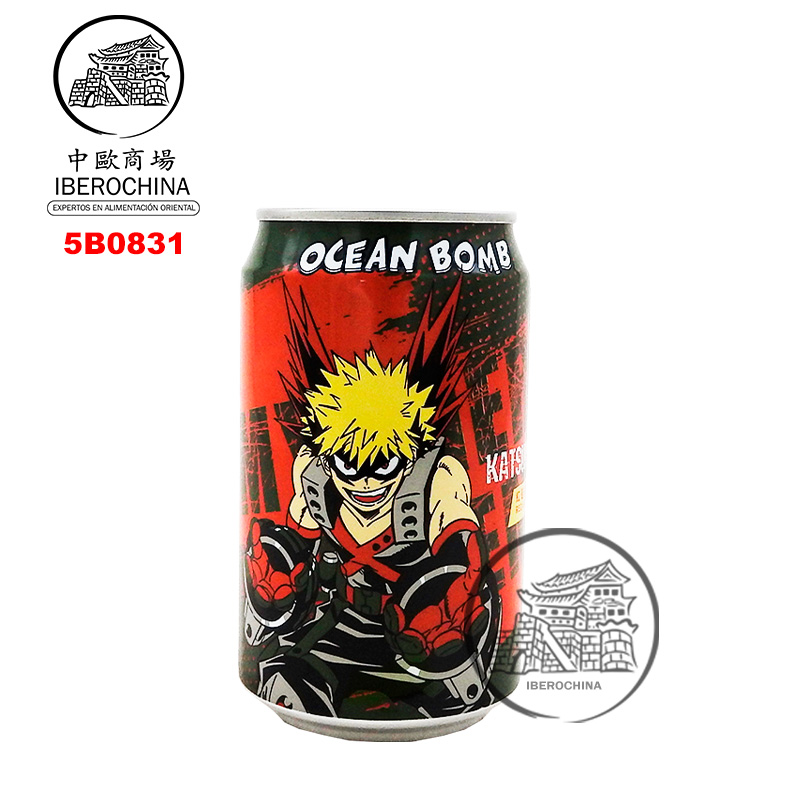 BEBIDA UVA ROJA *OCEAN BOMB* 红葡萄味汽泡水 330ml/24