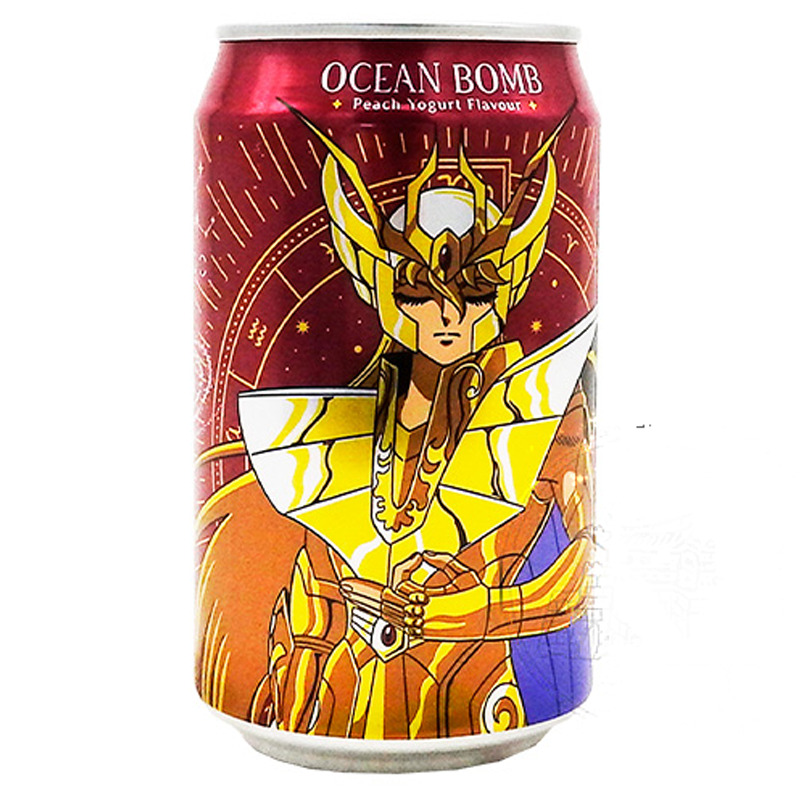 [501696/5B0829] BEBIDA CON YOGUR Y MELOCOTÓN*OCEAN BOMB* 蜜桃乳酸风味汽泡水 330ml/24