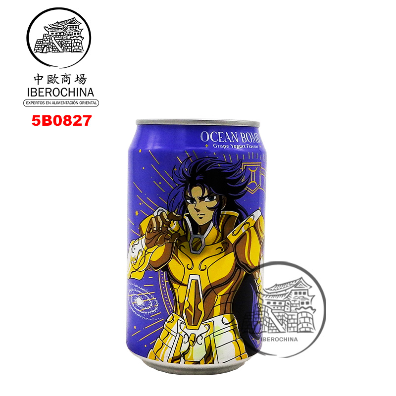 [501734/5B0827] BEBIDA LACTADO UVA *OCEAN BOMB* 葡萄乳酸風味汽泡水 330ml/24
