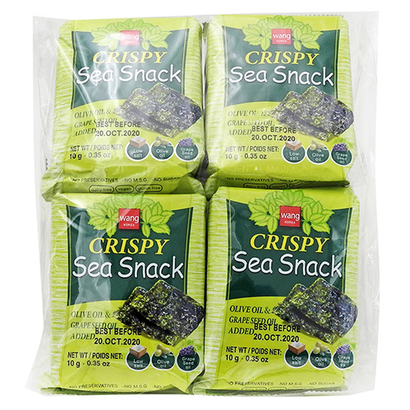 [502715/5A0416] SNACK ALGA ACEITE OLIVA *WANG* 韩国WANG橄榄油味海苔 10g/4u/10
