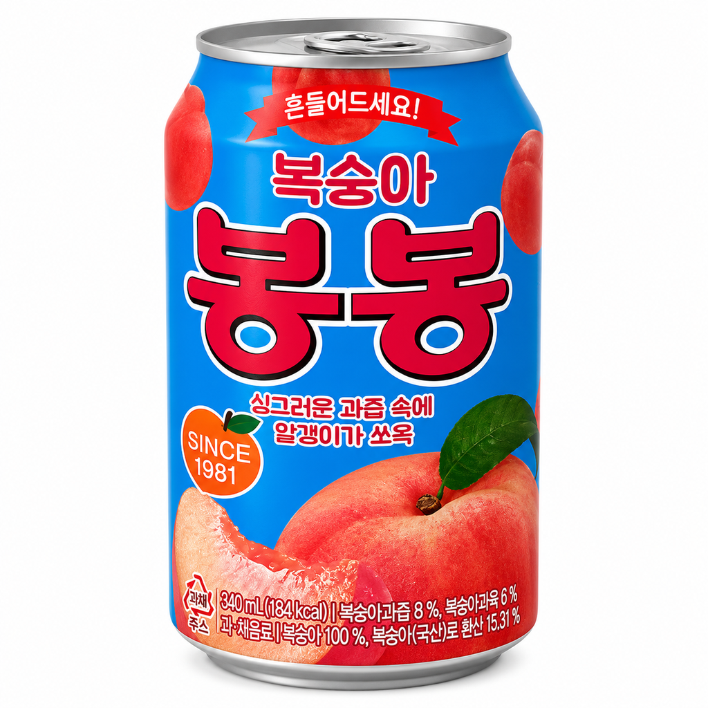 BEBIDA GASEOSA MELOCOTON 桃子味汽泡水 340ml/24
