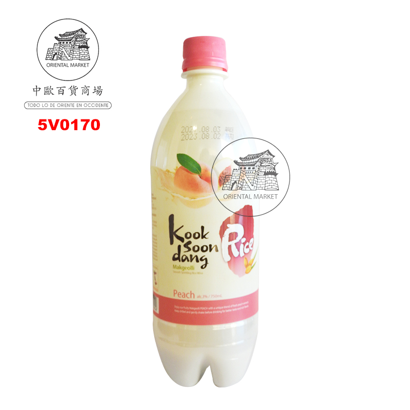 [502925/5V0170] VINO ARROZ MAKGEOLLI MELOCOTON (3%) *KSD* 韩国米酒蜜桃味 750ml/20