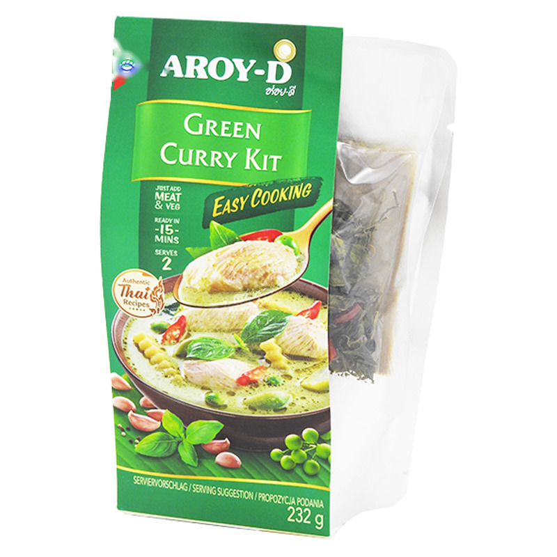 KIT CURRY VERDE *AROY-D* 绿咖喱配料包 232g/6