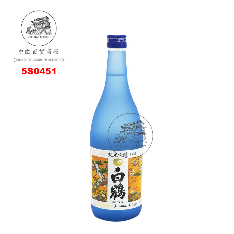 SAKE (14,5%) GINJO AZUL *HAKUTSURU* 白鹤蓝标纯米清酒 720ml/6